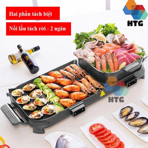 Bếp lẩu nướng 2 trong 1 thế hệ mới, nồi lẩu 2 ngăn tách rời - Top 10 Bếp lẩu nướng hai trong một chất lượng và tiện dụng nhất hiện nay 16