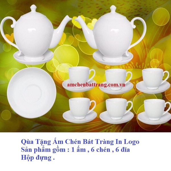 Bộ Ấm Chén Bát Tràng Cao Cấp SK