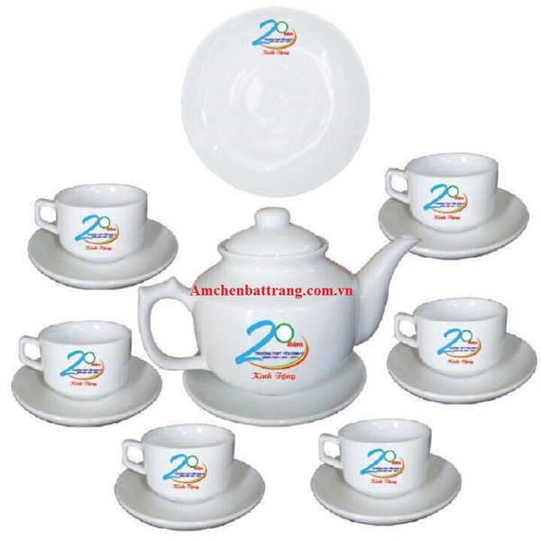Ấm Chén Bát Tràng In Logo TCX-G11