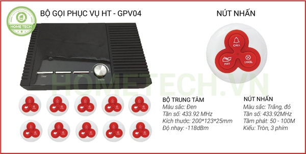 Bộ gọi phục vụ HT-GPV04