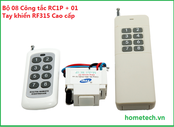 Bộ 8 công tắc RC!P -1 tay khiển