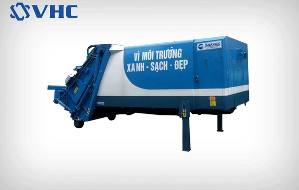 Xe thu gom+Ép rác DK-Press-16T