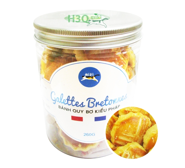 H3Q Miki Bretonne (French Butter) Cookies 260g Jar