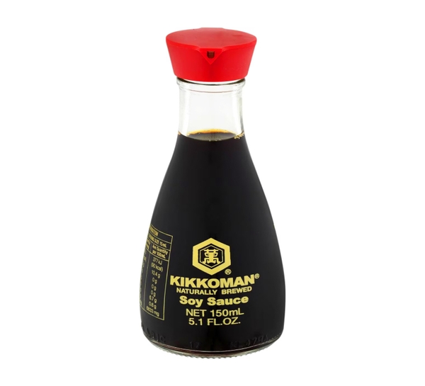 Kikkoman Naturally Brewed Soy Sauce 150ml Glass Bottle (Made In Singapore)