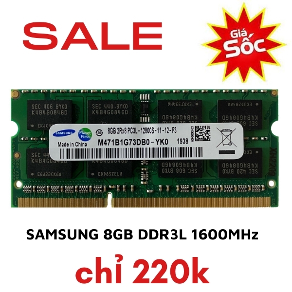 Ram SAMSUNG 8GB DDR3L 1600MHz 204-Pin