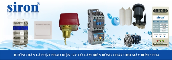 Công tắc bật tắt với phao điện điều khiển máy bơm 3 pha khởi động từ Công tắc bật tắt với phao điện điều khiển máy bơm 3 pha khởi động từ