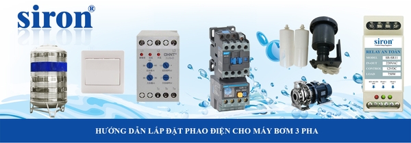 Công tắc relay phao điện chống giật cho phao điện máy bơm nước 3 pha Công tắc relay phao điện chống giật cho phao điện máy bơm nước 3 pha