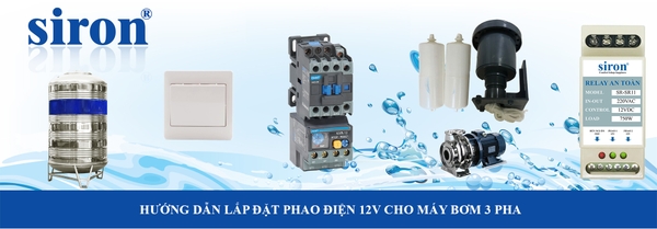 Cách lắp phao điện tự động máy bơm 3 pha có Contactor bật cưỡng bức Cách lắp phao điện tự động máy bơm 3 pha có Contactor bật cưỡng bức