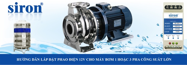 Lắp tủ điện điều khiển phao điện 12V cho máy bơm hút cạn công suất lớn Lắp tủ điện điều khiển phao điện 12V cho máy bơm hút cạn công suất lớn