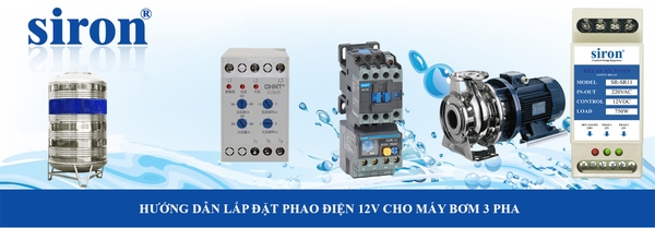 Cách đấu relay cho phao điện chuyển đổi nguồn an toàn 12V bơm 3 pha Cách đấu relay cho phao điện chuyển đổi nguồn an toàn 12V bơm 3 pha