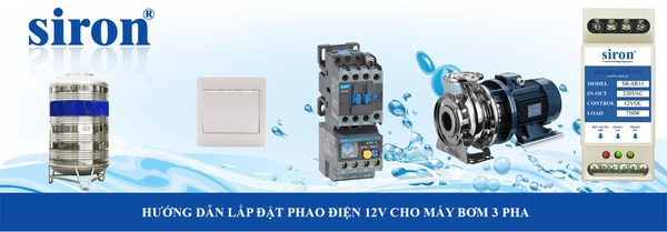Relay phao điện đa năng chuyển nguồn an toàn 12V cho máy bơm 3 pha Relay phao điện đa năng chuyển nguồn an toàn 12V cho máy bơm 3 pha