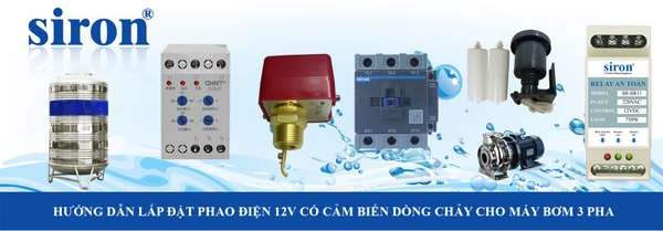 Chống mất pha máy bơm 3 pha có phao điện điều khiển tự động bật tắt Chống mất pha máy bơm 3 pha có phao điện điều khiển tự động bật tắt