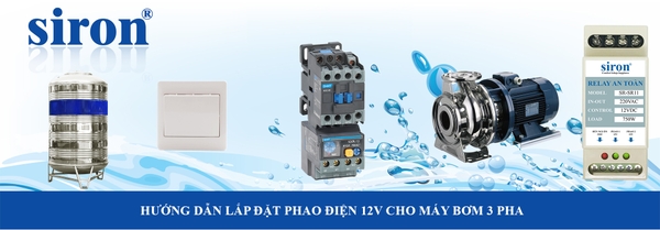 Sơ đồ lắp phao điện cho máy bơm nước 3 pha có công tắc bật cưỡng bức Sơ đồ lắp phao điện cho máy bơm nước 3 pha có công tắc bật cưỡng bức
