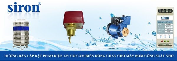 Sơ đồ đấu rơ le chống giật phao điện chống cạn có cảm biến dòng chảy Sơ đồ đấu rơ le chống giật phao điện chống cạn có cảm biến dòng chảy