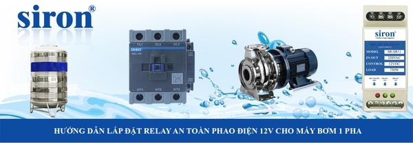 Lắp phao điện 12V điều khiển tự động máy bơm nước 1 pha công suất lớn Lắp phao điện 12V điều khiển tự động máy bơm nước 1 pha công suất lớn