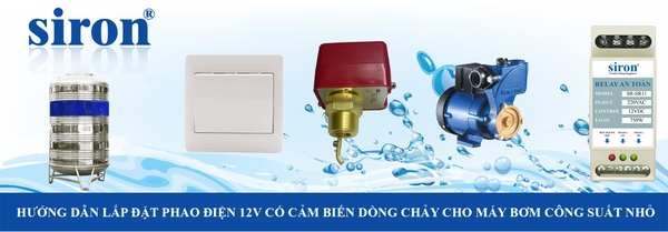 Cách lắp rơ le chuyển nguồn phao điện chống cạn có cảm biến dòng chảy Cách lắp rơ le chuyển nguồn phao điện chống cạn có cảm biến dòng chảy