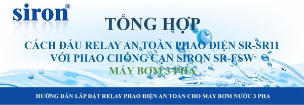 Sơ đồ relay chống giật phao điện bể ngầm máy bơm công suất lớn 3 pha Sơ đồ relay chống giật phao điện bể ngầm máy bơm công suất lớn 3 pha