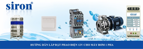 Relay 12V chống giật bồn nước trên inox cho máy bơm nước công suất lớn Relay 12V chống giật bồn nước trên inox cho máy bơm nước công suất lớn