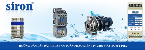 Hướng dẫn lắp relay phao điện 12V cho máy bơm nước 1 pha công suất cao Hướng dẫn lắp relay phao điện 12V cho máy bơm nước 1 pha công suất cao