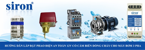 Lắp máy bơm 3 pha tự động bằng relay an toàn phao điện 12V chống giật Lắp máy bơm 3 pha tự động bằng relay an toàn phao điện 12V chống giật