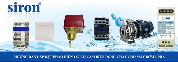 Rơ le an toàn chuyển nguồn phao điện công tắc cưỡng bức máy bơm 3 pha Rơ le an toàn chuyển nguồn phao điện công tắc cưỡng bức máy bơm 3 pha