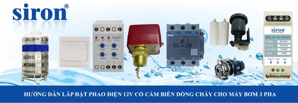 Cách lắp chống mất pha cho phao điện 12v điều khiển máy bơm nước 3 pha Cách lắp chống mất pha cho phao điện 12v điều khiển máy bơm nước 3 pha