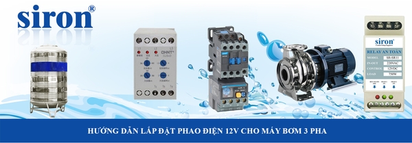 Tủ điện cảm biến dòng chảy máy bơm chống cạn chống tràn phao điện 12V Tủ điện cảm biến dòng chảy máy bơm chống cạn chống tràn phao điện 12V