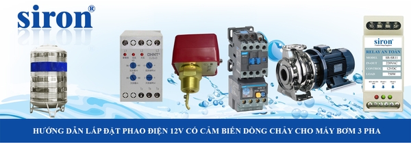 Relay bảo vệ an toàn cho phao điện 12V máy bơm nước 3 pha chống tràn Relay bảo vệ an toàn cho phao điện 12V máy bơm nước 3 pha chống tràn