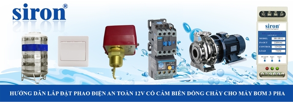 Phao điện an toàn 12V chống giật bảo vệ máy bơm nước 3 pha chống cháy Phao điện an toàn 12V chống giật bảo vệ máy bơm nước 3 pha chống cháy