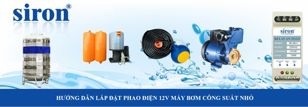 Sơ đồ lắp đặt tự động điều khiển máy bơm nước dùng relay phao điện 12V Sơ đồ lắp đặt tự động điều khiển máy bơm nước dùng relay phao điện 12V