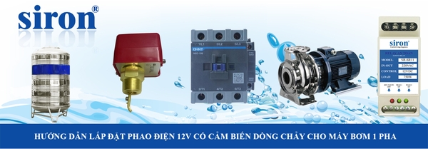 Cách lắp cảm biến dòng relay phao điện chảy cho máy bơm công suất lơn Cách lắp cảm biến dòng relay phao điện chảy cho máy bơm công suất lơn