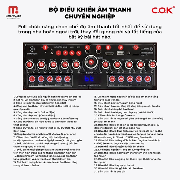 Loa Xách Tay MALATA 9001 Pro Âm Thanh Mượt, Chất Lượng Cao