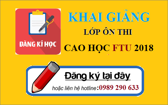 Thông báo tuyển sinh Luyện thi Cao học Ngoại thương FTU Tháng 5 năm 2018