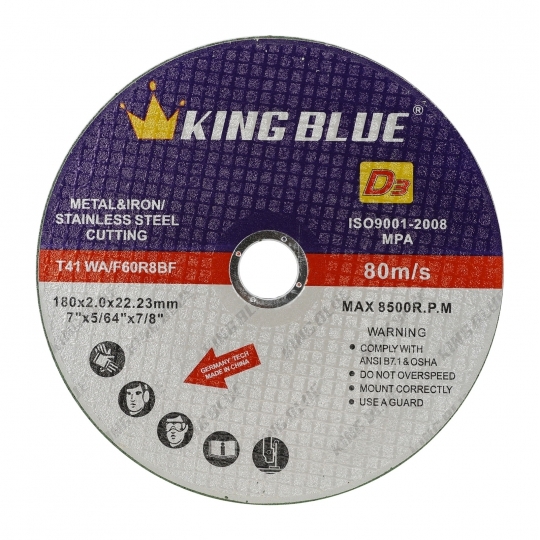 Đá Cắt Sắt, Inox King Blue D3-180x2.0