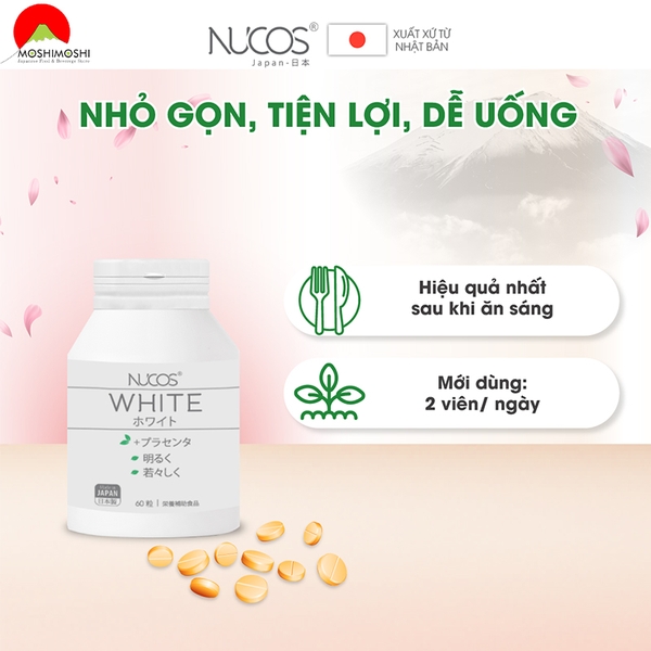 Liều Lượng Uống Viên uống trắng da trị nám Nucos White