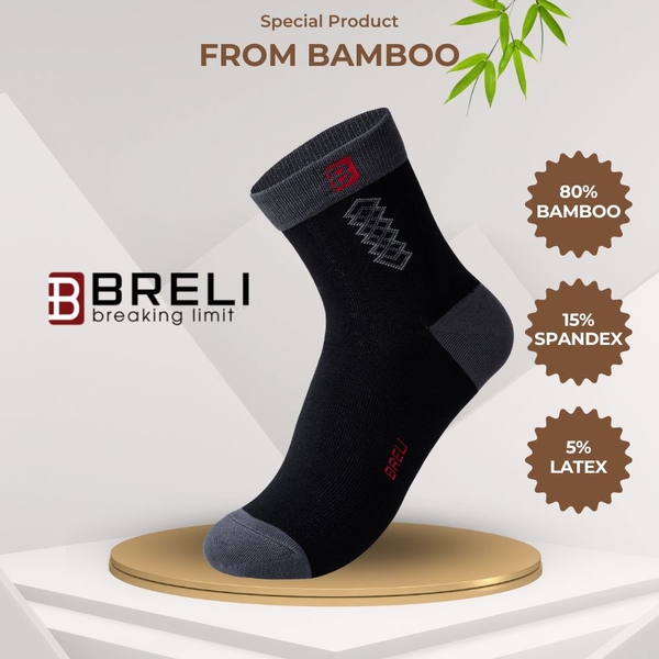 Tất nam cổ cao Bamboo BRELI - BTB2254-BLK