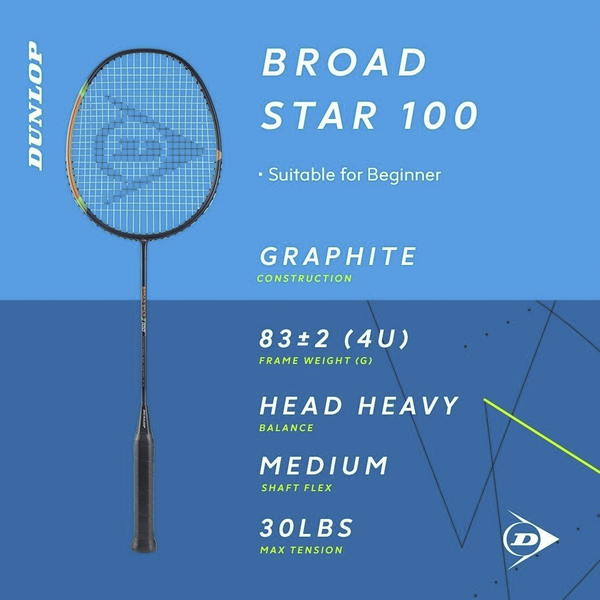 Vợt cầu lông Dunlop BROAD - STAR 100 ( VỢT TẤN CÔNG )