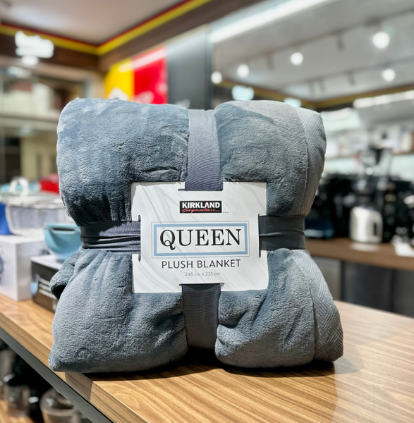 Ch n long c u Kirkland Plush Blanket Queen 248 x 233cm mau xam m Shop Hang c