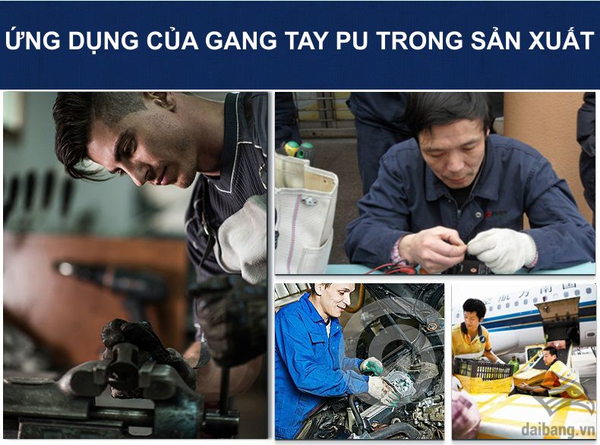 Ứng dụng của Găng tay phủ PU lòng bàn tay trong sản xuất