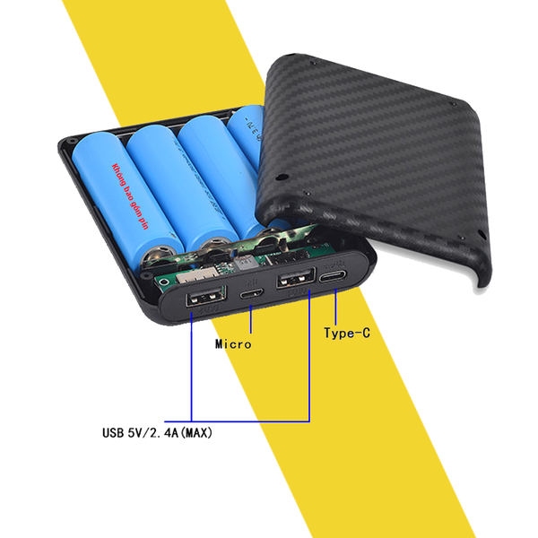 Box sạc pin dự phòng 4 Pin 18650