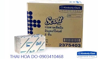 SCOTT Interfold 2 Ply 23754 (Giấy lau tay 2 lớp dạng xếp tờ đóng gói rút kéo )