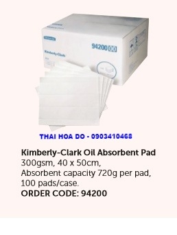 KC OIL SORBENT PAD OS10 (mã 94200) - Tấm thấm dầu trải sàn chuyên dụng