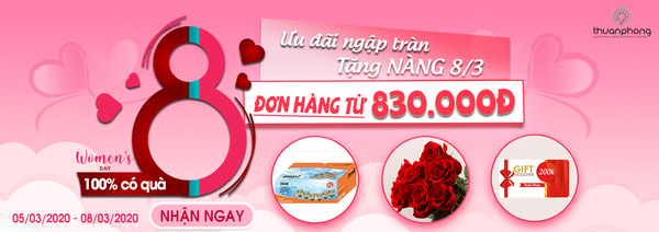 Ưu đãi ngập tràn – Tặng nàng 8/3 - Khuyến mãi 8/3