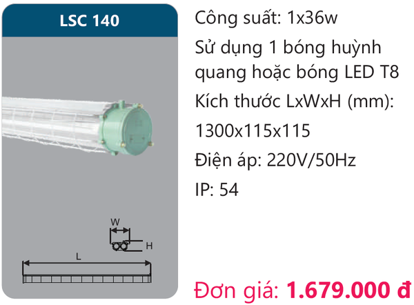 Đèn chống nổ Duhal LSC 140