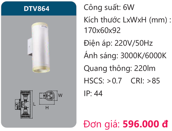 Đèn Led chiếu vách Duhal DTV864