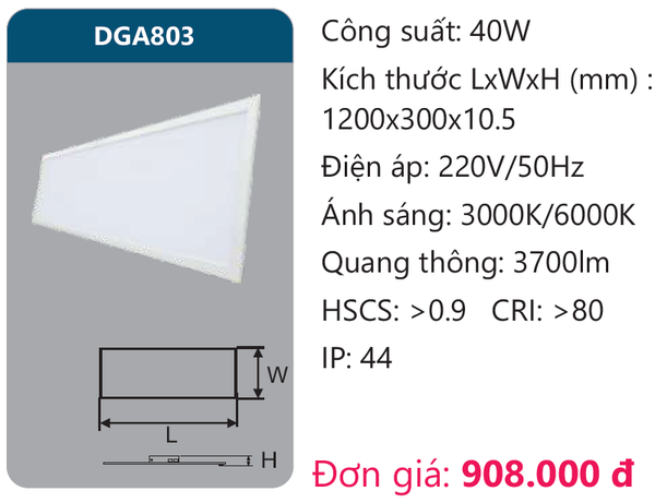 Đèn Led panel bảng Duhal DGA803