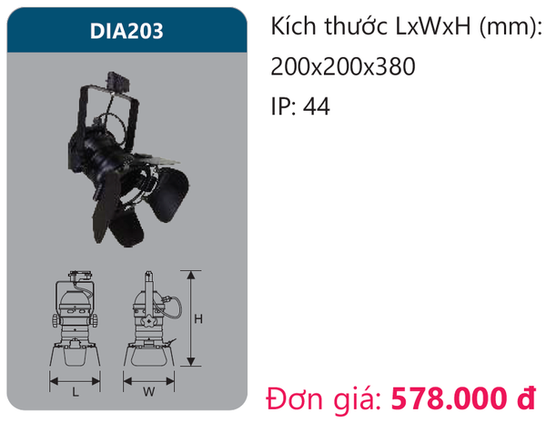 Đèn Led chiếu điểm thanh ray Duhal DIA203