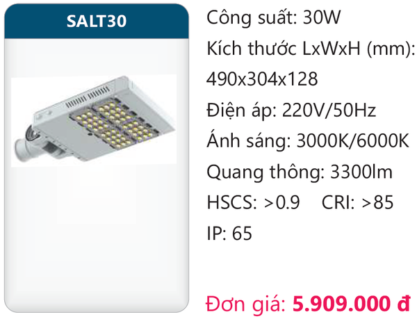 Đèn đường Led Duhal cao cấp SALT30