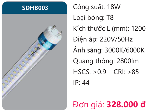 Đèn Led tuýp Duhal SDHB003