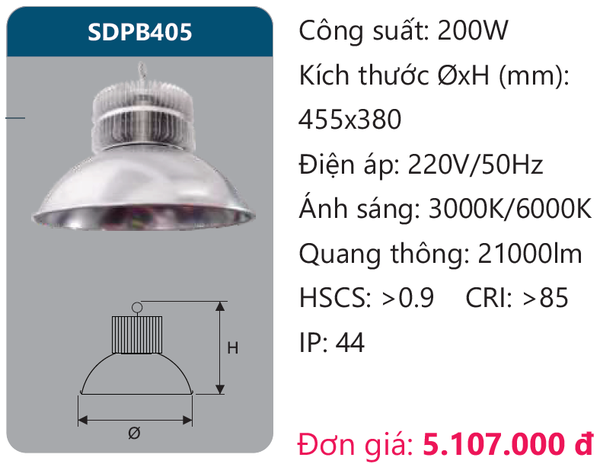 Đèn Led công nghiệp Duhal SDPB405